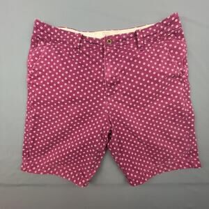 Hollister Shorts Mens 31 Purple White Classic Fit Polka Dot Casual Summer Cotton